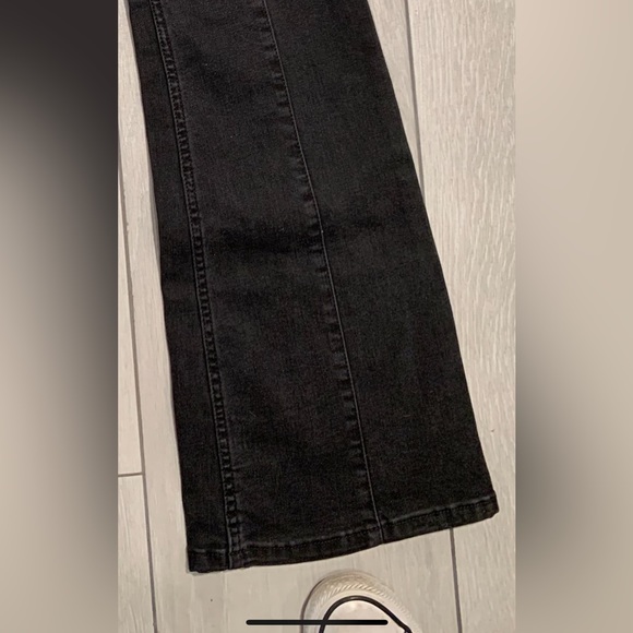 | FREE PEOPLE | Penny Pull-On Flare Jeans Black Size 26 - Picture 8 of 9